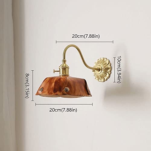 Luces de pared vintage E27 con aplique de latón para iluminación interior 7