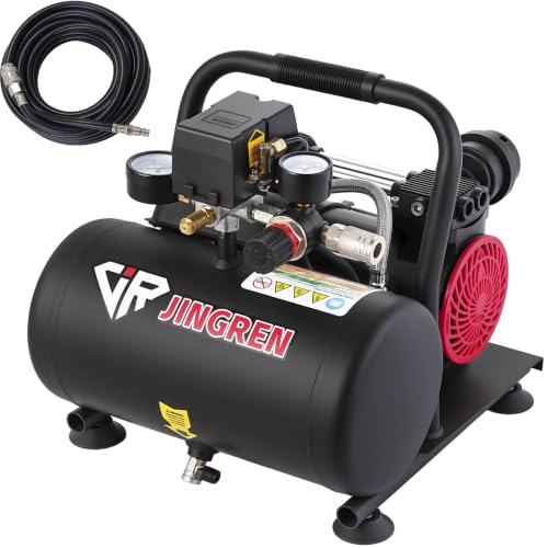1 Gallon Quiet Oil Free Air Compressor With Air hose Only 68dB 1HP