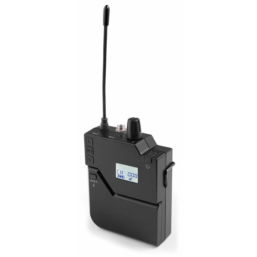 Power Dynamics PD632C Drahtloses Mikrofon und BodyPack mit Headset und UHF-Verstärker im Koffer | Hand und Kopfband oder Klappe, 20 UHF-Kanäle, XLR-Ausgänge, Rack-Montage