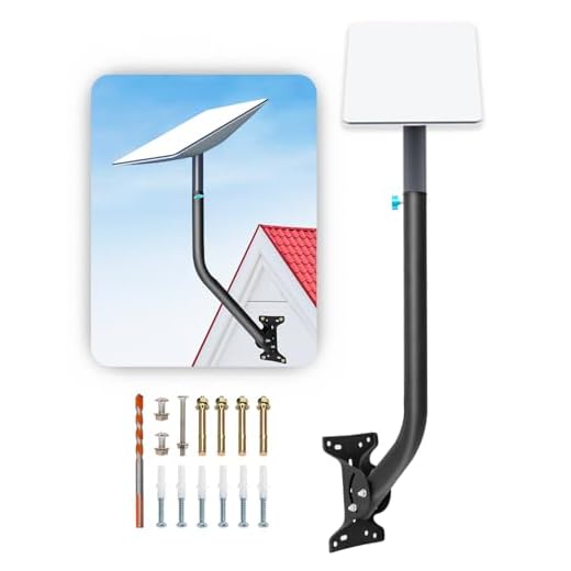 Kit de montagem Starlink ajustável, suporte de parede longo Aspotify Starlink de 76 cm, suporte de teto Starlink, para kit de internet Starlink via satélite, com adaptador de montagem Starlink