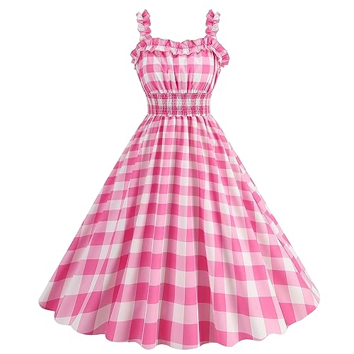 Robe Femme avec Bretelles au Cou Années 50 Robes Audrey Hepburn Robe Dames Élégante Cocktail Robe Genou Robe Jupe Soirée Vacances Plage Robe d'été 2024 Offres, A6 Rose, XXL Robe Femme avec Bretelles au Cou Années 50 Robes Audrey Hepburn Robe Dames Élégante Cocktail Robe Genou Robe Jupe Soirée Vacances Plage Robe d'été 2024 Offres, A6 Rose, XXL