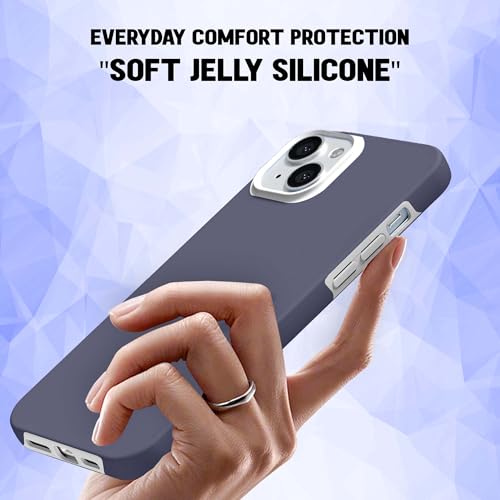 Image of Kratos Soft Silicone Case Cover Compatible with iPhone 15 Plus - Everyday Comfort Protection, Wireless Magnetic Charging Case with Raised Edge Camera & Screen Protection, Shock-Resistant Design