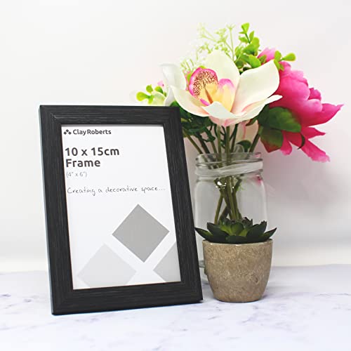 Picture Frame 6 x 4, Charcoal, Freestanding and Wall Mountable, 10 x 15 cm, 6x4 Picture Frames, Charcoal 6x4 Photo Frames - Image 2
