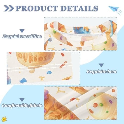 Cartoon Ice Cream Bathing Suit Kids UV Protection Sports Clothes Swimwear Beach Tops 3T3