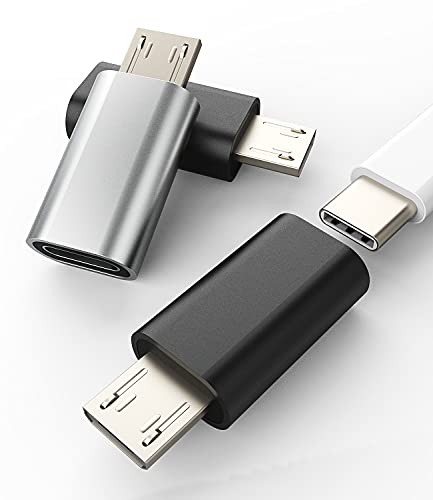 3Pack,USB C to Micro USB Adapter,Type C Female to Micro USB Male Charging Cable Connector Suppert Data Sync Charger Power Converter Port Charge Compatible for Samsung Galaxy S7 S6 Edge,Nexus 5 6,LG