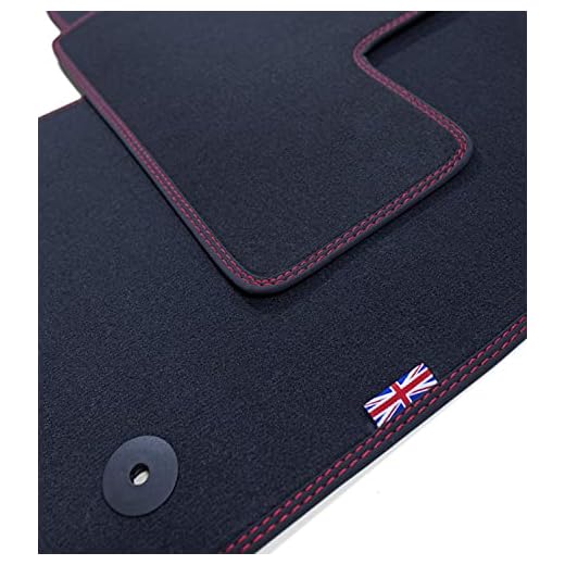 tuning-art D201 Union Jack Design Alfombrillas con Letras Bordes y Doble Costura