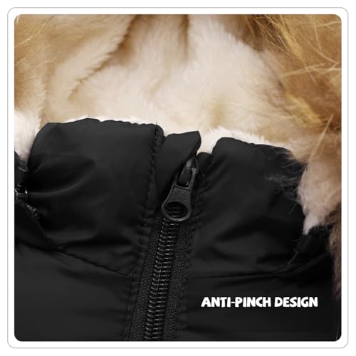 Image of Baby Boy Winter Coat Toddler Girl Hooded Puffer Jacket Fur Collar Down Outerwear