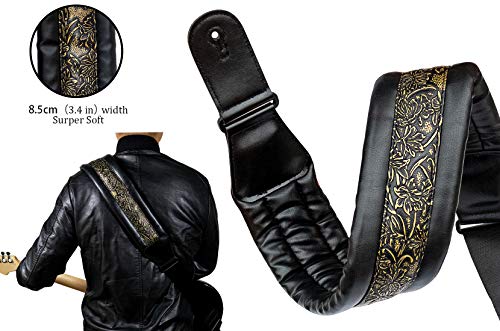 Sangle de Guitare Cuir Doux Néoprène 9cm pour Basse Acoustique Western Electric Classique Folk Guitare Vintage Plaid… - Les Beatles, Paul McCartney, John Lennon, RIngo Starr, George Harrison Sangle de Guitare Cuir Doux Néoprène 9cm pour Basse Acoustique Western Electric Classique Folk Guitare Vintage Plaid… – Image 4