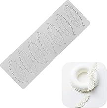 Molde de renda para fondant de folha oca 3D molde de renda para várias folhas flor doce chocolate açúcar artesanato decoração de bolo cupcake top (I pena_30 x 10,7 x 0,3 cm)