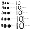 ALEXCRAFT Mens Earrings Black Hoop Earrings for Men 5 Pairs Black Earrings for Men Stainless Steel Tiny Flat Set for Men Women #3