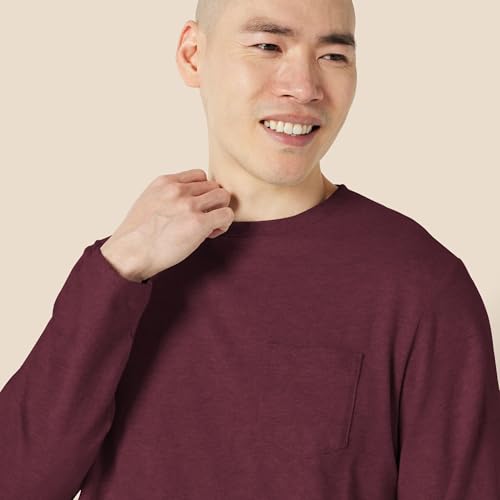 Image of Amazon Essentials Men's Regular-Fit Crewneck Long-Sleeve T-Shirt, Casual Cotton Jersey