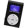 Zyyini MP3 Player, Portable LCD Mini Screen MP3 Player Digital MP3 Player with Sports BackClip Player with Earphone,Support Memory Card (Black)