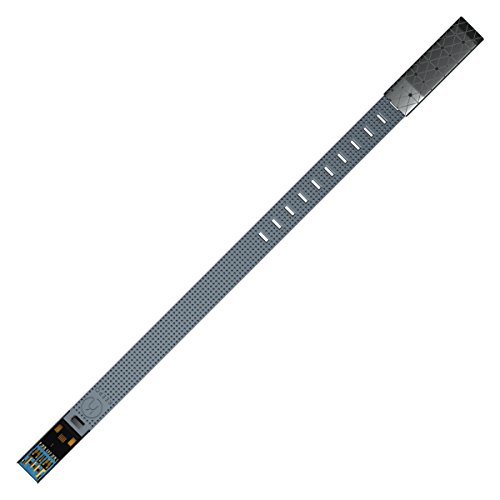 Bracelet USB 32 GB Keepo avec plaque satinée gris ardoise