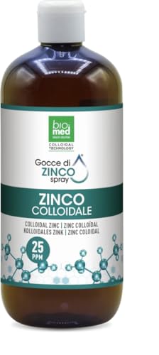 Zinc Coloidal 25ppm. Suplemento Zinc. El Zinco Coloidal es esencial para el sistema inmunológico. Complejo vitamínico. Vitaminas. Cada bote contiene 500ml. Zinco líquido.