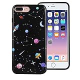 Feelingjoy Cell Phone Case Compatible iPhone 7 Plus 8 Plus IMD Marble Galaxy Space Star Protective Shockproof Bumper Cover for Girls Women (IMD2)