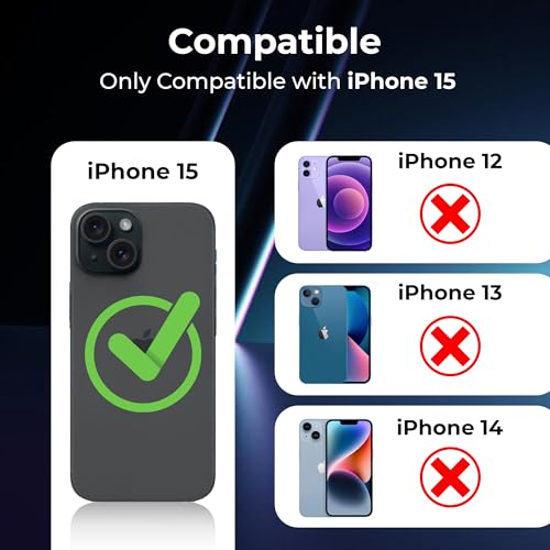 Image of A rtistque Clear Back Cover Case for iPhone 15 | Mag-Safe| Acrylic | Shockproof TPU Protective Design | iPhone 15 Back Cover Transparent - Black Bumper