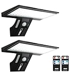 JESLED Solar Lights Outdoor, 2 Pack 90 LED Solar Motion Sensor Security Lights Waterproof 2600mAh,USB Charging, for Garden Fence Door Yard Garage Pathway