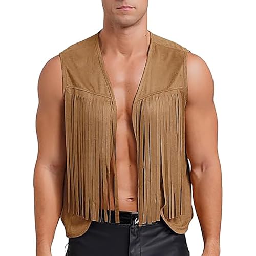 Gilet de moto en daim pour homme, veste sans manches souple et chic