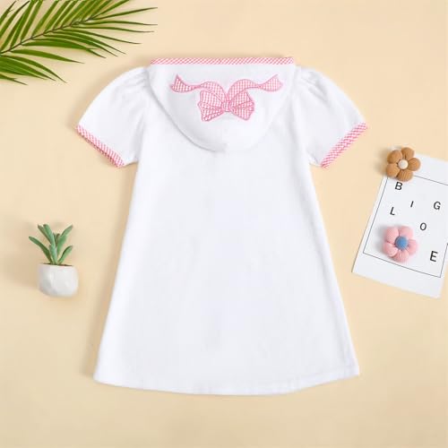 Image of Baby Girls Boys Terry Cloth Swim Cover Up Zip Up Hooded Bathing Suit Coverup Wraps Kid Summer Pool Beach Swimsuit