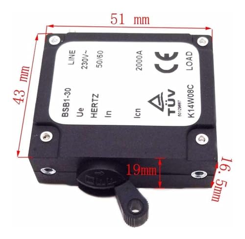 Interrupteur à bascule thermique disjoncteur 50A réseau usine éclairage