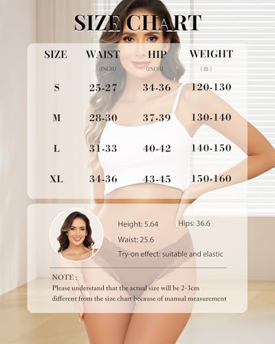 Image of Aijolen Women's Cotton Bikini Underwear Soft Low Waist Panties Cheeky Lace Underpants S-XXL