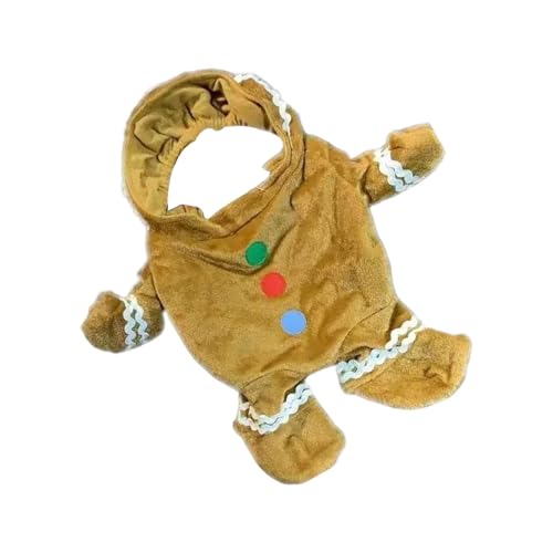Disfraz De Navidad De Hombre De Pan Di Para Perros - Disfraz De Pan De Para Fiesta Para Mascotas, Ropa Festiva Para Perros | Adorable Disfraz De Compañía De Pan Di, Vestidos