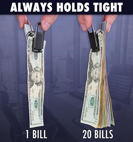 Munich Gunmetal Gray MoneyClamp® with Leather Wallet, The Only Money Clip that Never Loses Its Grip, Forever Warranty3