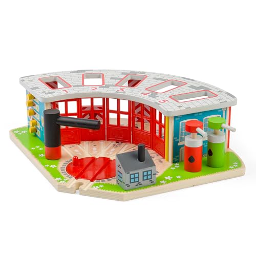 Preisvergleich Produktbild Bigjigs Rail 5er Ringlokschuppen