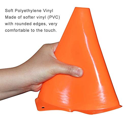 Anslyqa Soccer Cones (9 Inch,20 Pack) Agility Training Sport Cone With Carry Bag For Kids Drills Football Basketball Field Markers, (5 Colors) #TOP3
