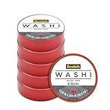 Scotch Expressions Tape, .59 in x 393 in, Red, 6 Rolls (C314-RED)