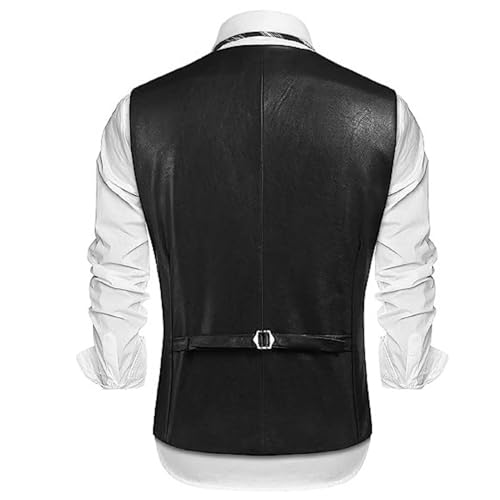 Chaleco de cuero para hombre ideal para citas y salidas casuales urbanas 7