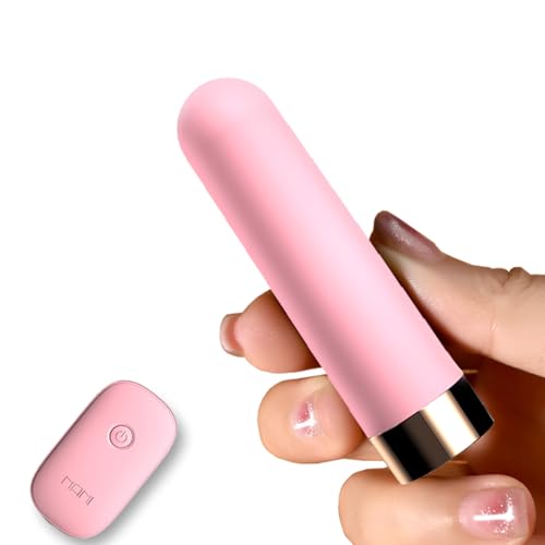 Image of Mini Vibrator Bullet with Remote Control, Neck Back Muscle Relaxation, Pink | 10 Vibration Modes,Rechargeable,Quiet Wearable Bullet,Waterproof,Remote Control