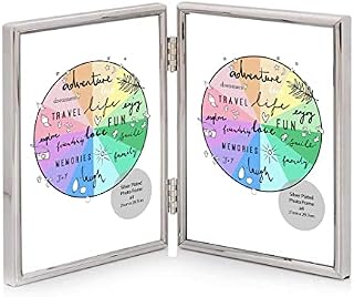 Premium Silver Plated Photo Frames - Various Sizes: 8x10, 6x8, 5x7, 4x6 (A4, Double Silver Plated Frame)