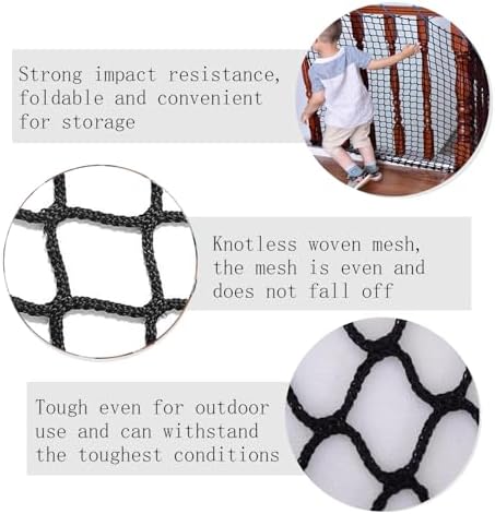 Safety Climbing Net for Balconies & Stairs, Durable Anti-Fall Hanging Netting for Playgrounds, Railings & Loft (1x10m/3x33ft) - Secure Protection for Kids