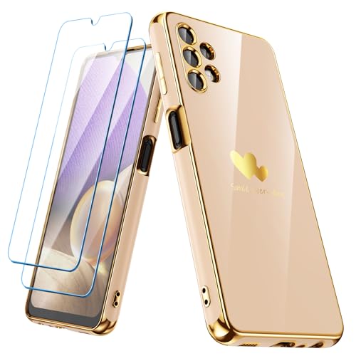 Coque antichoc Samsung A32 5G rose fine anti-rayure et vitres de protection