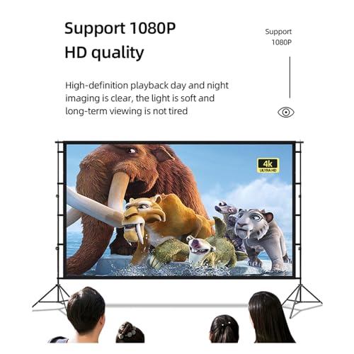 Pantalla para proyector exterior con trípode plegable 100 pulg miniatura 5