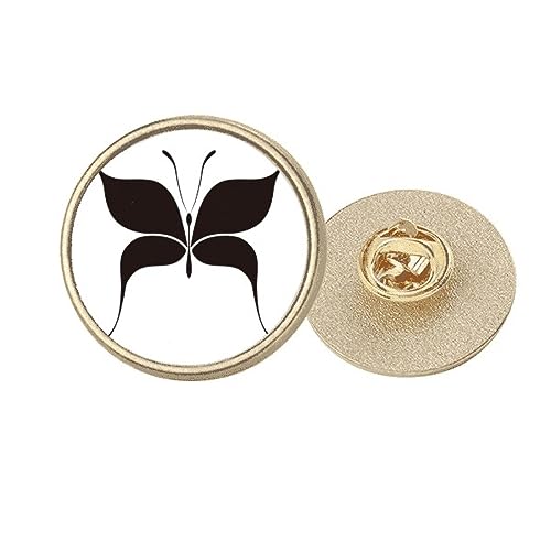 Broche ronde en métal doré fée noire M pour sublimer un manteau d'hiver