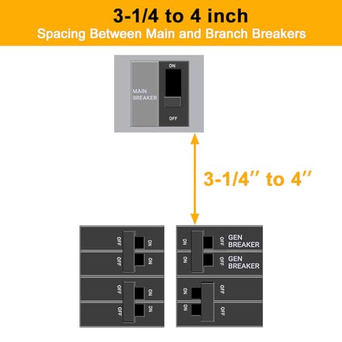 Kit de verrouillage de générateur avec espacement réglable de 8,9 à 10,2 cm - 3