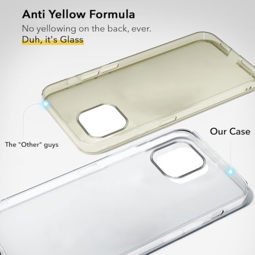 Image of Jkobi Lifetime Anti-Yellow Clear Back Case Cover for Apple iPhone 12 Pro (Sleek Hard Crystal | Shockproof and Camera Protection)