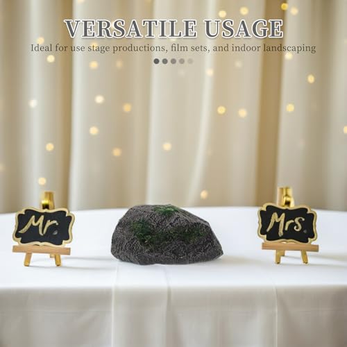 Accesorio de película con forma irregular y piedra de musgo artificial de 15 cm 6