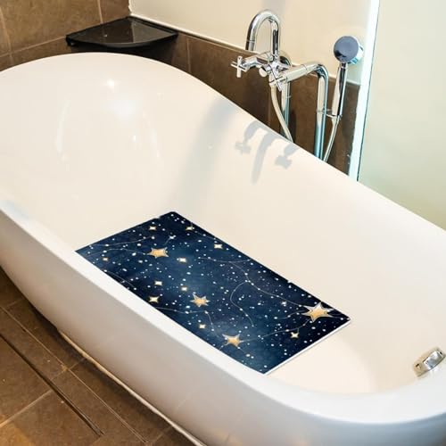 Tapis de bain antidérapant à séchage rapide extra long avec ventouses