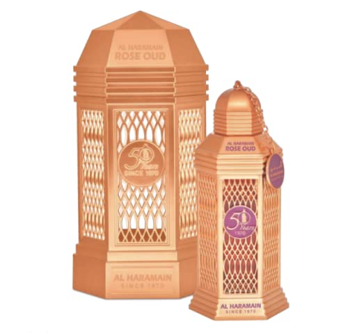 Al Haramain 50 Years Rose Oud - Arabian Perfume for Women - Long Lasting Woody Spicy Fragrance with Notes of Bergamot, Pepper, Cedarwood, Sandalwood and Musk - Arabic Eau de Parfum - 3.4 oz EDP Spray - Image 2
