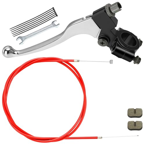 YOXUFA Mini Bike Brake Lever Kit with 61" Brake Cable Replacement for Coleman Minibike CT100U CC100X Baja Doodle Bug DB30 Motovox MBX10 MBX11 Monster Moto 80cc 105cc Powersports Parts 7/8" 22mm Handle by YOXUFA - Used condition - US$13.22