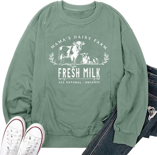 UNIQUEONE Women Nursing Sweatshirts for Breastfeeding - Friendly Zipper Maternity ...