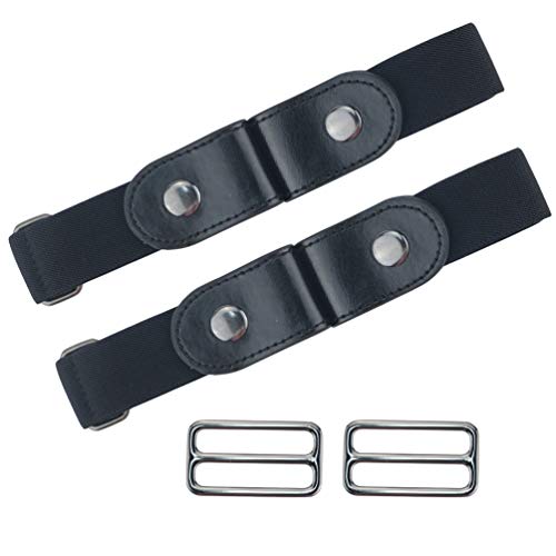 No Buckle Stretch Belt for Women Men, Elastic Invisible for Jeans Pants