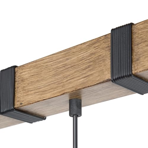 LALUZ Kitchen Island Lighting, 5-Light Farmhouse Linear Chandeliers for Dining Room, 35.5'' Rustic Faux Wood Island Lights for Kitchen by LALUZ - Image 6