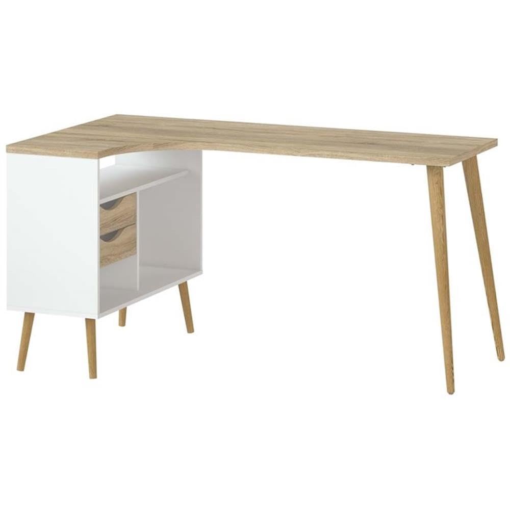 Amazon.com: Tvilum Diana Desk, White/Oak Structure : Home & Kitchen