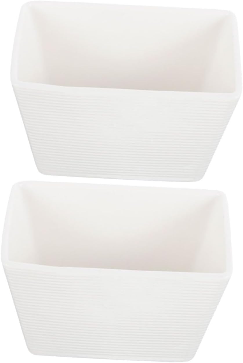 KICHOUSE 2pcs Ceramic Sugar Cup Modern Sugar Container for Kitchen Sturdy Scratch Resistance Tea Bag Holder