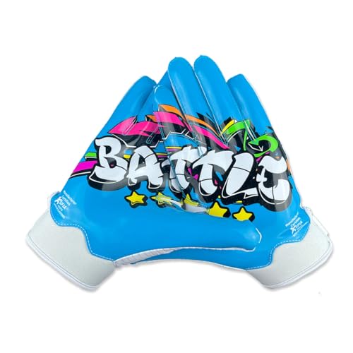 Battle Wide Receiver Football Gloves, Graffiti23, Adult X-Large