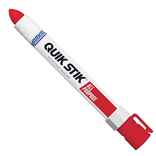 Markal 61049 Quik Stik Twist Long-Lasting Solid Paint Marker, Red (Pack of 12)